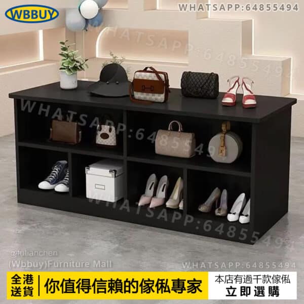 (Wbbuy)服裝店雙面格 中島桌 展示櫃 流水台 雙面櫃 儲物櫃 置物櫃 收納櫃 中間擺放展示櫃 格子櫃 中島櫃 包送貨