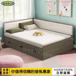 (Wbbuy)實木榻榻米床 儲物床 置物床 收納床 抽屜床 單人床 雙人床 床墊 床褥 可訂製床 軟靠床 兒童床 包送貨