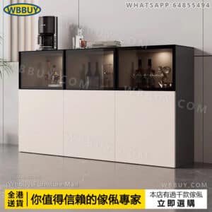 (Wbbuy)帶玻璃餐邊櫃 厨房櫃 收納櫃 儲物櫃 置物櫃 雜物櫃 櫥櫃 客廳櫃 酒櫃 碗櫃 包送貨
