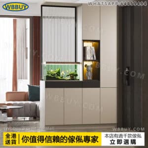 (Wbbuy)輕奢玻璃玄關櫃 隔斷櫃 屏風儲物櫃 門廳櫃 門口櫃 客廳櫃 高身儲物櫃 鞋櫃 展示櫃 入戶櫃 包送貨