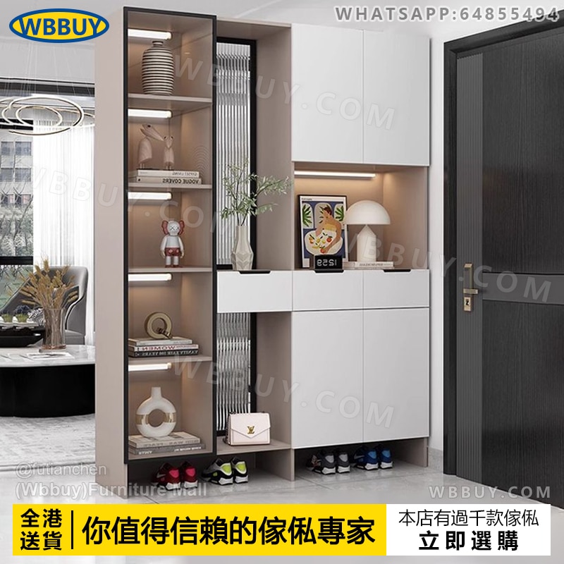 (Wbbuy)實木鞋櫃 玄關櫃 隔斷櫃 儲物櫃 鞋櫃 鞋架 門廳櫃 門口鞋櫃 書櫃 雜物櫃 收納櫃 置物櫃 入戶鞋櫃 鞋架 高身櫃 包送貨