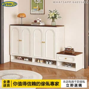 (Wbbuy)門口鞋櫃 鞋架 門廳櫃 玄關櫃 換鞋凳 穿鞋凳 矮櫃 收納櫃 儲物櫃 雜物櫃 帶抽屜鞋櫃 多層鞋櫃 包送貨