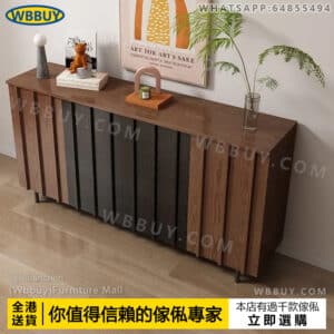 (Wbbuy)中古風鞋櫃 玄關櫃 儲物櫃 置物櫃 鞋架 靠墻鞋櫃 對開門鞋櫃 隔斷櫃 客廳櫃 雜物櫃 收納櫃 茶水櫃 包送貨