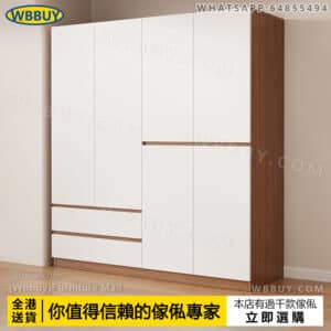 (Wbbuy)衣櫃 收納櫃 衣櫥 挂衣服櫃 儲物衣櫃 對開門衣櫃 雙開門衣櫃 衣架 儲物櫃 挂衣櫃 衣帽櫃 包送貨